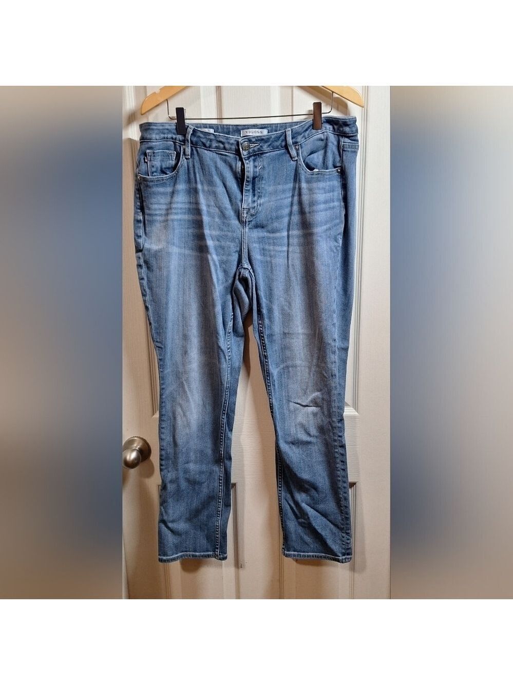 Vigoss Blue Straight Leg Jeans Women Size 16